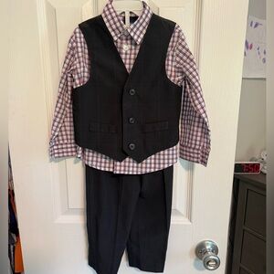 Izod Black and Red Plaid Suit—two available, great for twins!